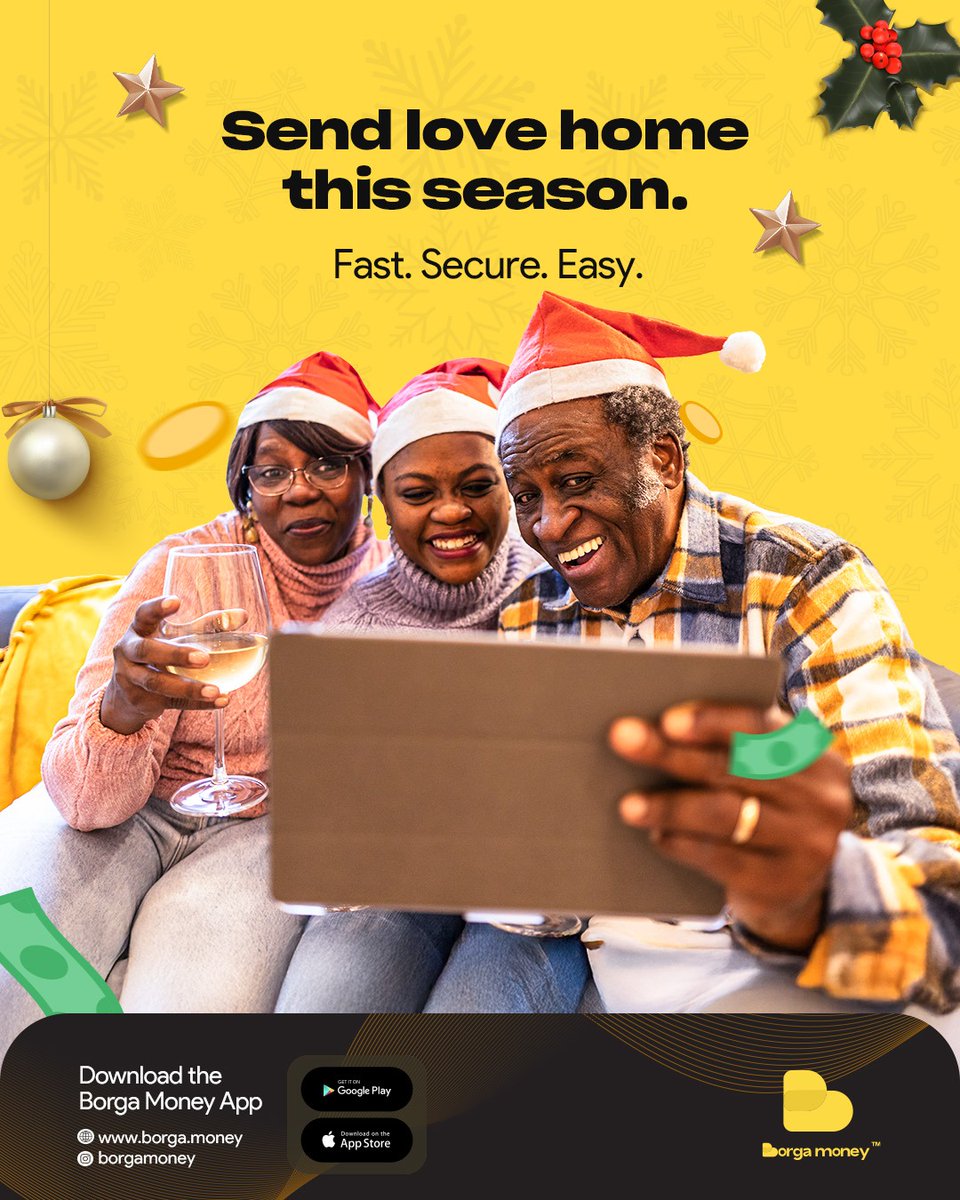 This festive season, make sure the love reaches home on time.
With Borga, every transfer is safe and instant. 🎄💛