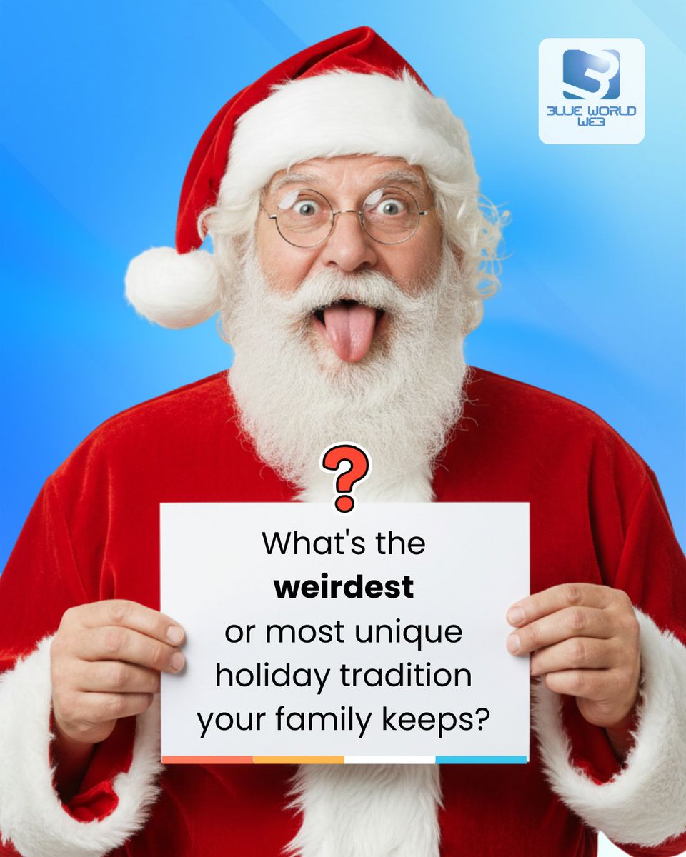 BlueWorldWeb's tweet image. Pickle in the tree? 🥒 Pizza for breakfast? 🍕 We all have that one wild holiday habit! 🤪

What is your family's most unique tradition? Tell us below!

#HolidayTraditions #BlueWorldWeb
