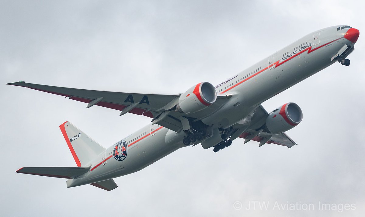 Ended 2025 by ticking off a beauty yesterday morning <a href="/HeathrowAirport/">Heathrow Airport</a>.

<a href="/AmericanAir/">americanair</a> <a href="/Boeing/">The Boeing Company</a> 777-323(ER) N735AT “Flagship Retro Livery” departing to Miami as AAL57.

Hope everyone has a Merry Christmas and a Happy New Year for 2026.