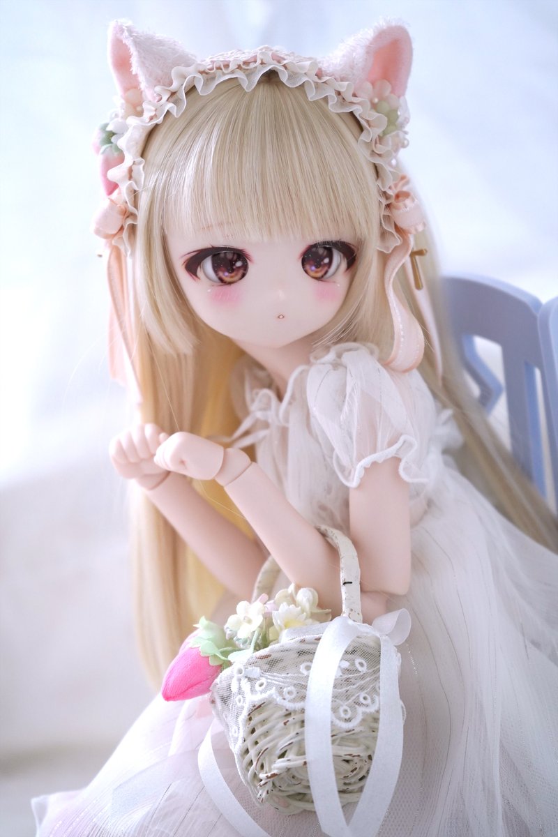 アイドールで買ってきてもらった可愛いいちご猫カチューシャといちごの