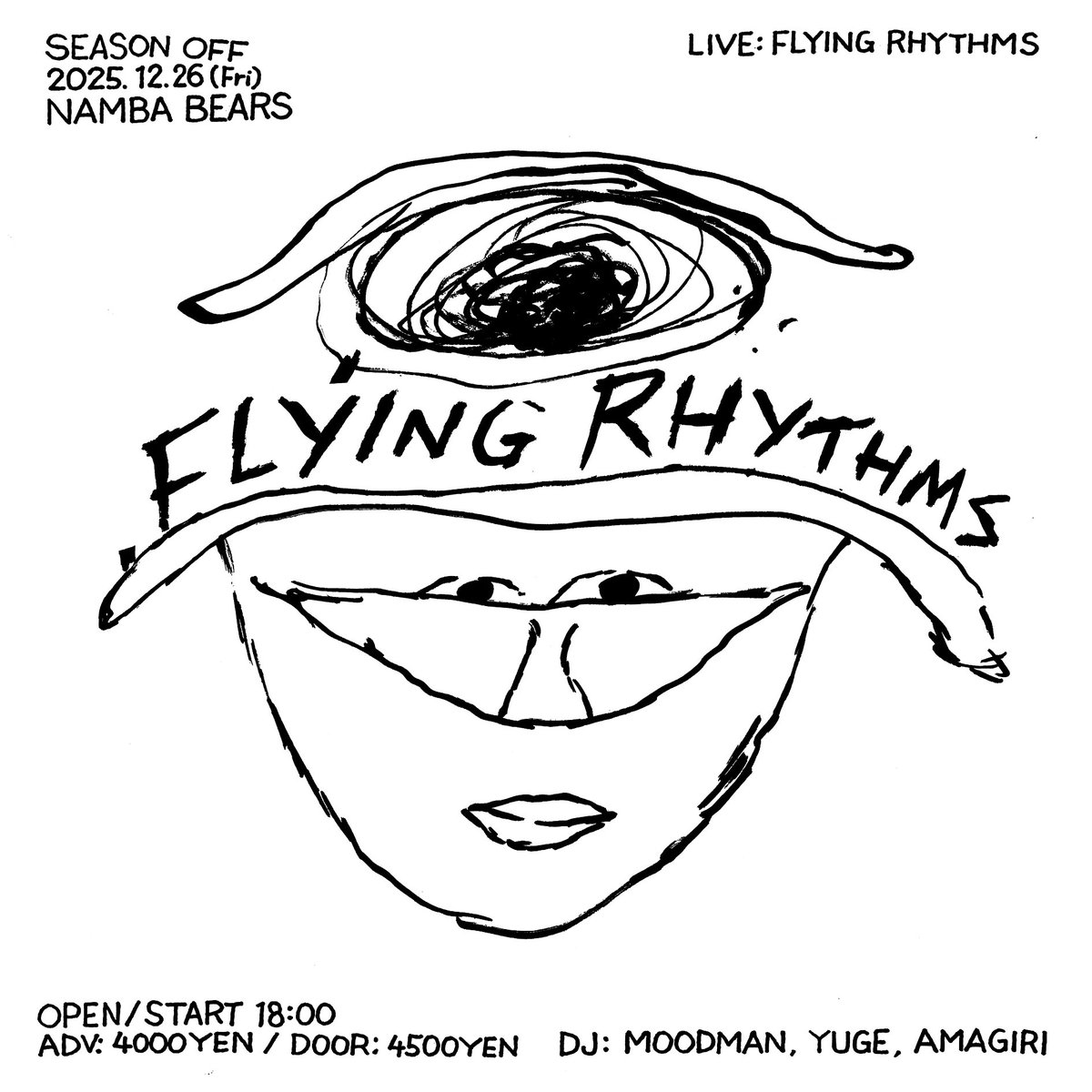 【#NEWS】FLYING RHYTHMS、12/26難波ベアーズにてライブ開催

✨記事はこちら✨
ototoy.jp/news/127624?ut…

<a href="/season_off/">αmαgιrι</a> <a href="/seasonoff_yuge/">ユゲ</a>
#ototoy