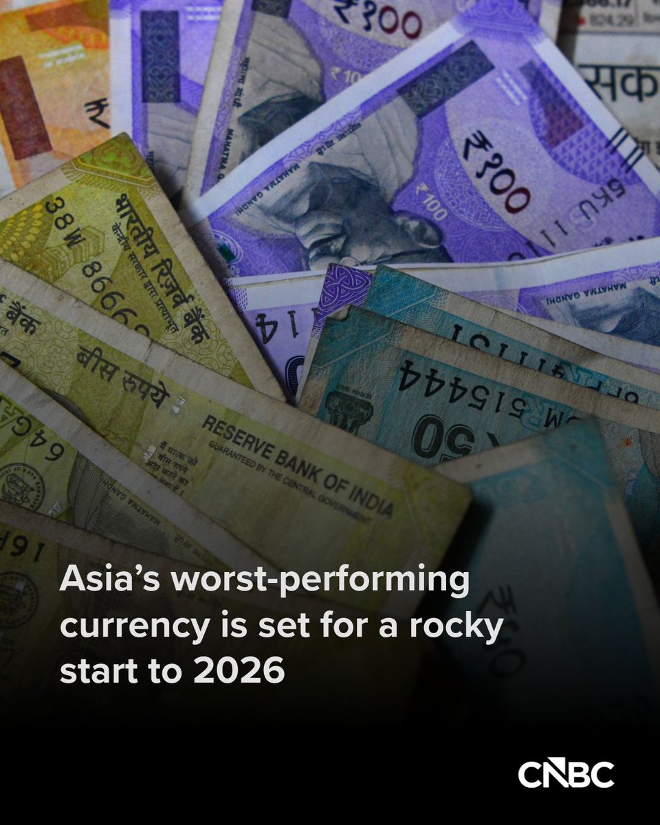 The rupee has emerged as Asia worst-performing currency amid trade uncertainty with U.S and foreign investor outflows this year.

➡️The Indian currency is expected to touch 92 rupee against the dollar by end of March 2026.

➡️Foreign portfolio investors withdrew $18.5 billion in