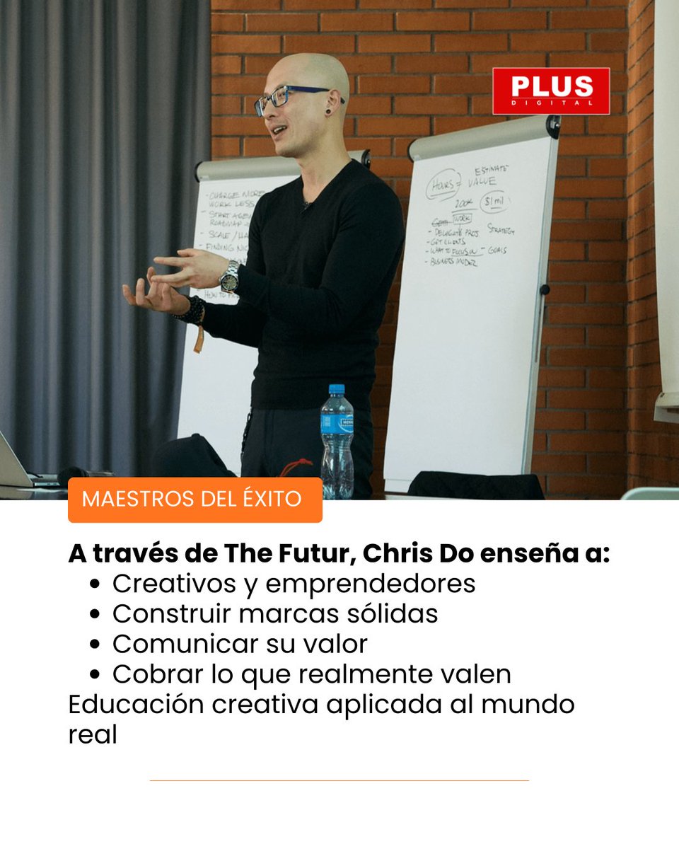 RevistaPLUSPY's tweet image. La creatividad también es estrategia 🎯

Chris Do nos recuerda que el talento necesita claridad, enfoque y mentalidad de negocio para generar impacto real.
Cuando sabés comunicar tu valor, el crecimiento llega 🚀

#ChrisDo #TheFutur #Branding #Diseño #Creatividad #Estrategia