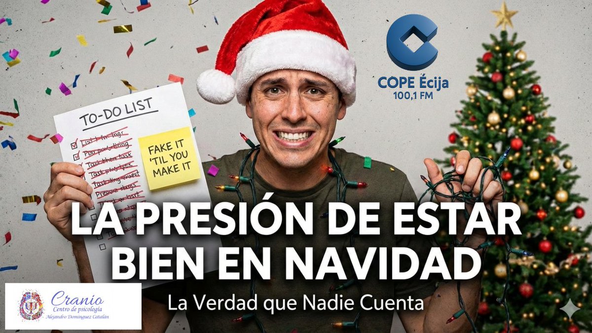 🎄 La presión de estar bien en Navidad  
En estas fechas todo parece invitar a la alegría: luces, reuniones, expectativas… pero ¿qué pasa cuando por dentro no todo encaja? 
#ecija #psicologo #psicologia 
youtube.com/watch?v=gLh0ib…