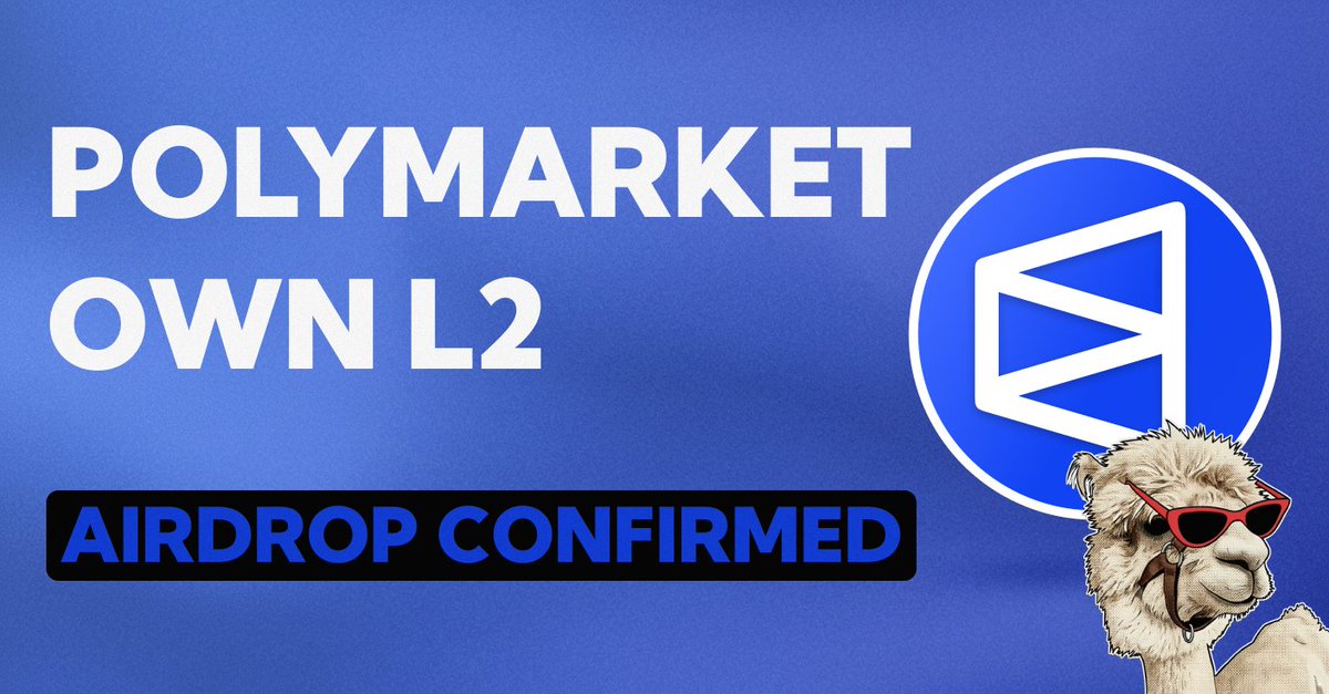 fabriziodegeno's tweet photo. ⚡️Polymarket L2 ($POLY)

Polygon is facing issues

$POLY airdrop confirmed 👇 https://t.co/xC4RfaZ8Nf