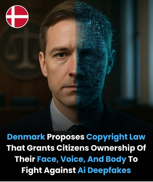 Rainmaker1973's tweet image. In a world where artificial intelligence can replicate a person’s voice or face in seconds, Denmark is stepping forward with a groundbreaking proposal: a copyright law that grants every citizen ownership of their own likeness.

If passed, this law would mean no one — not even AI…