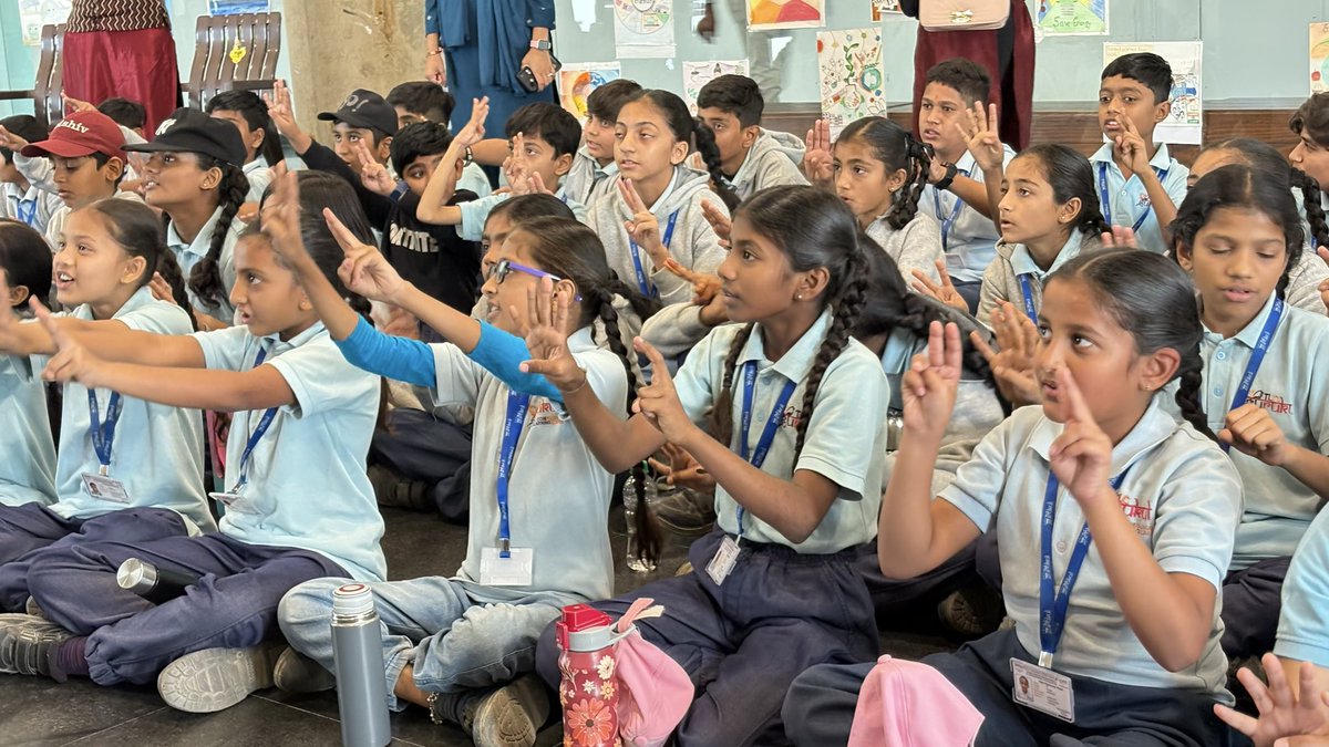 RscBhuj's tweet photo. Cracking codes, quick calculations, and curious minds! 
@RSCBhuj’s National Mathematics Day expert session introduced Vedic Maths and encryption games, while students enthusiastically enjoyed math fun games, maths caps, and an exciting maths treasure hunt. https://t.co/zUgNmTHyOm