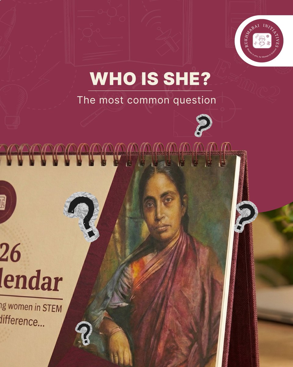 Rukhmabai101's tweet image. The Rukhmabai Calendar 2026 sits on your desk, bringing the stories of Indian women in STEM into everyday conversations at home, work, and classrooms.

👉 Order your copy now. Start better conversations.
rukhmabai.com/rukhmabai-cale… 

#RukhmabaiCalendar2026 #WomenInSTEM