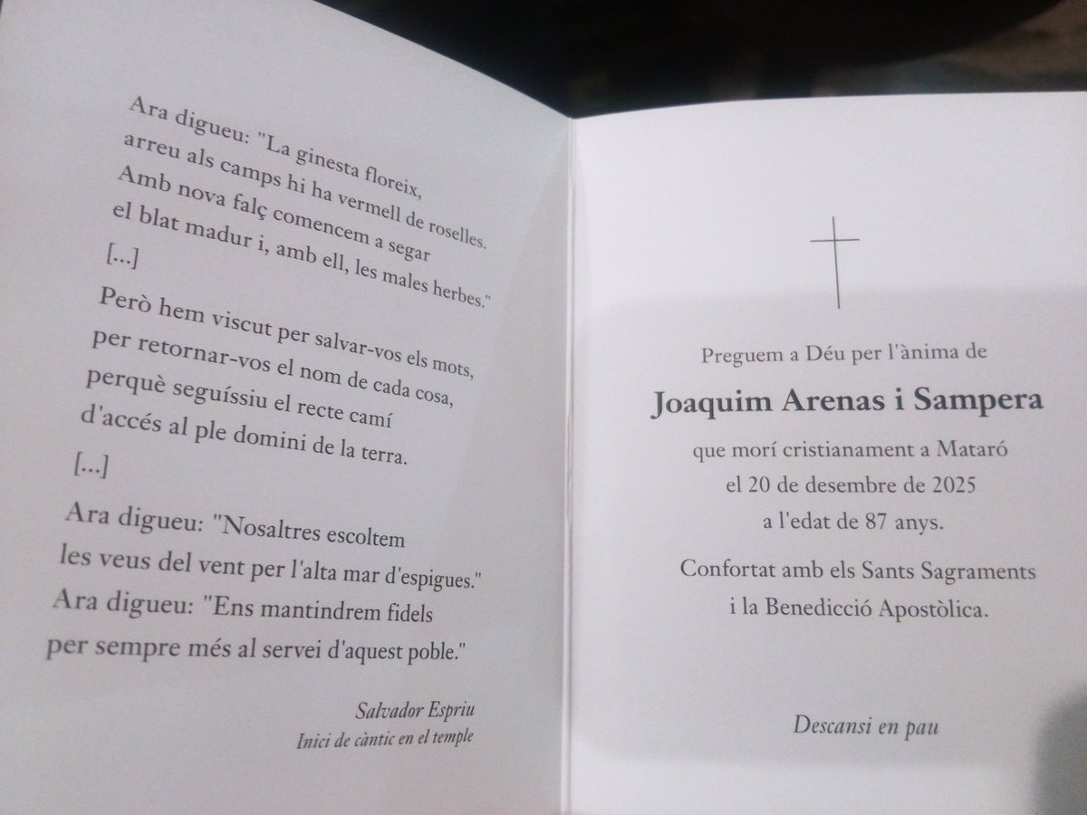 Joaquim Arenas i Sampera. In memoriam.