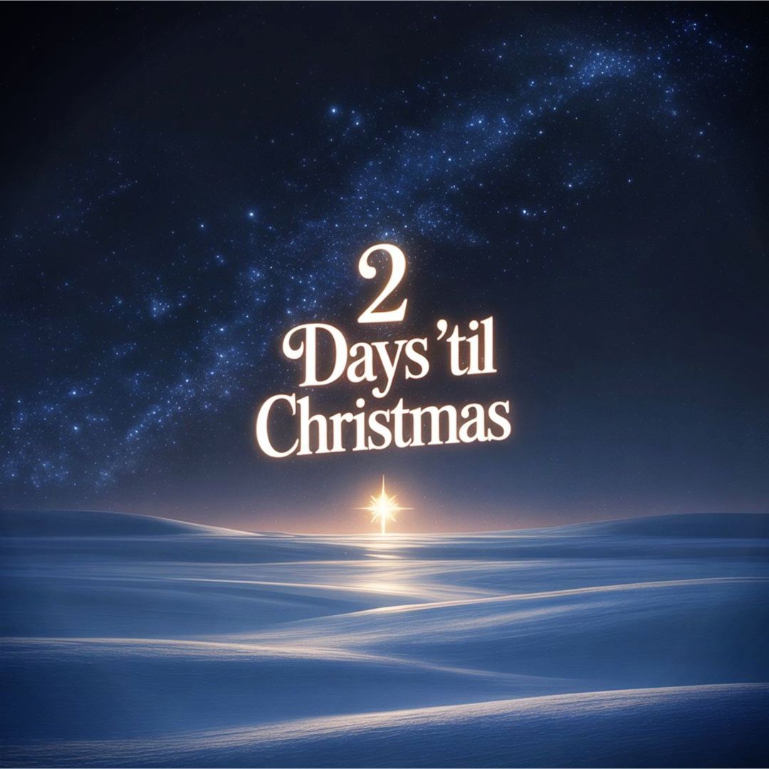 2 days to go — starry skies, snowy fields, and hearts full of hope. 🌟❄️ #ChristmasCountdown #WinterMagic #HolidayGlow