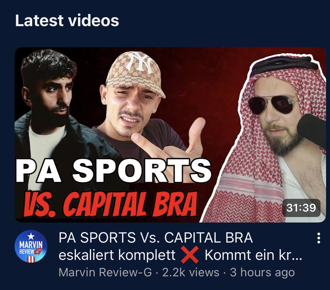 An dem Punkt wäre es weniger peinlich wenn er einfach Casino Streams machen würde