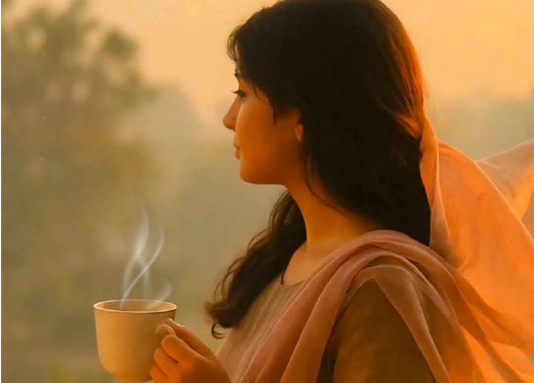 पूस की ठंडी साँझ
चाय की भाप 
और तुम्हारी स्मृतियों में सिमटा 
मेरा मन💕