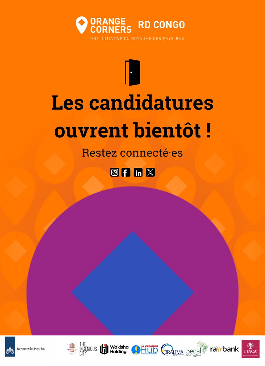 🤩Et si 2026 était l’année où ton projet passait au niveau supérieur?

Orange Corners RDC revient pour une nouvelle cohorte !
Formations, coaching et accompagnement pour entrepreneurs en RDC.
📍Kinshasa|Kolwezi|Goma
⏳Candidatures bientôt ouvertes

🔔Suis-nous pour ne rien rater!