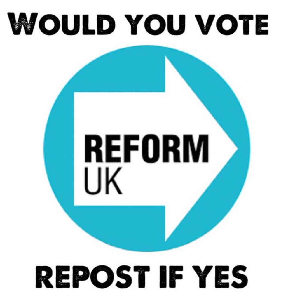 benonwine's tweet image. Please Repost and Let Me Know If You Would VOTE Reform at the Next General Election? 🗳️ 🇬🇧