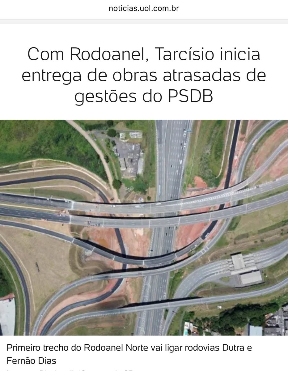 Com mais de uma década de atraso, hoje o Estado de SP recebe de braços abertos um importante equipamento de infraestrutura e logística: o Rodoanel NORTE. 
Ele desafogará o trânsito nas marginais dando maior conforto aos usuários que não mais precisarão entrar na cidade. 
Quando