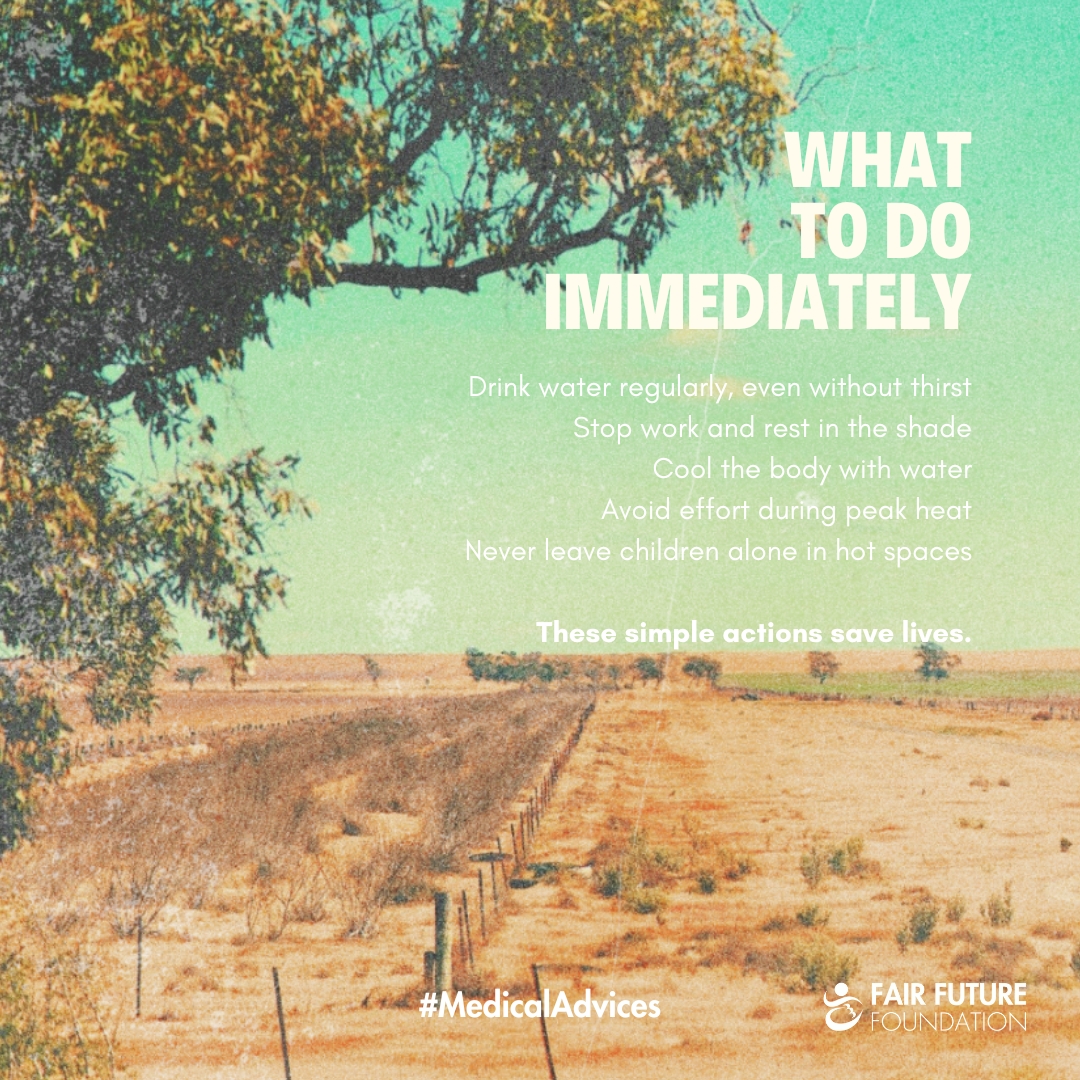 fairfuture's tweet image. Extreme heat is not natural.
It is the result of our actions.

Heat overloads the body, causing dehydration, confusion, and organ failure. Children, elderly people, pregnant women and workers are most at risk.

Climate change is already a health emergency.

#MedicalAdvices