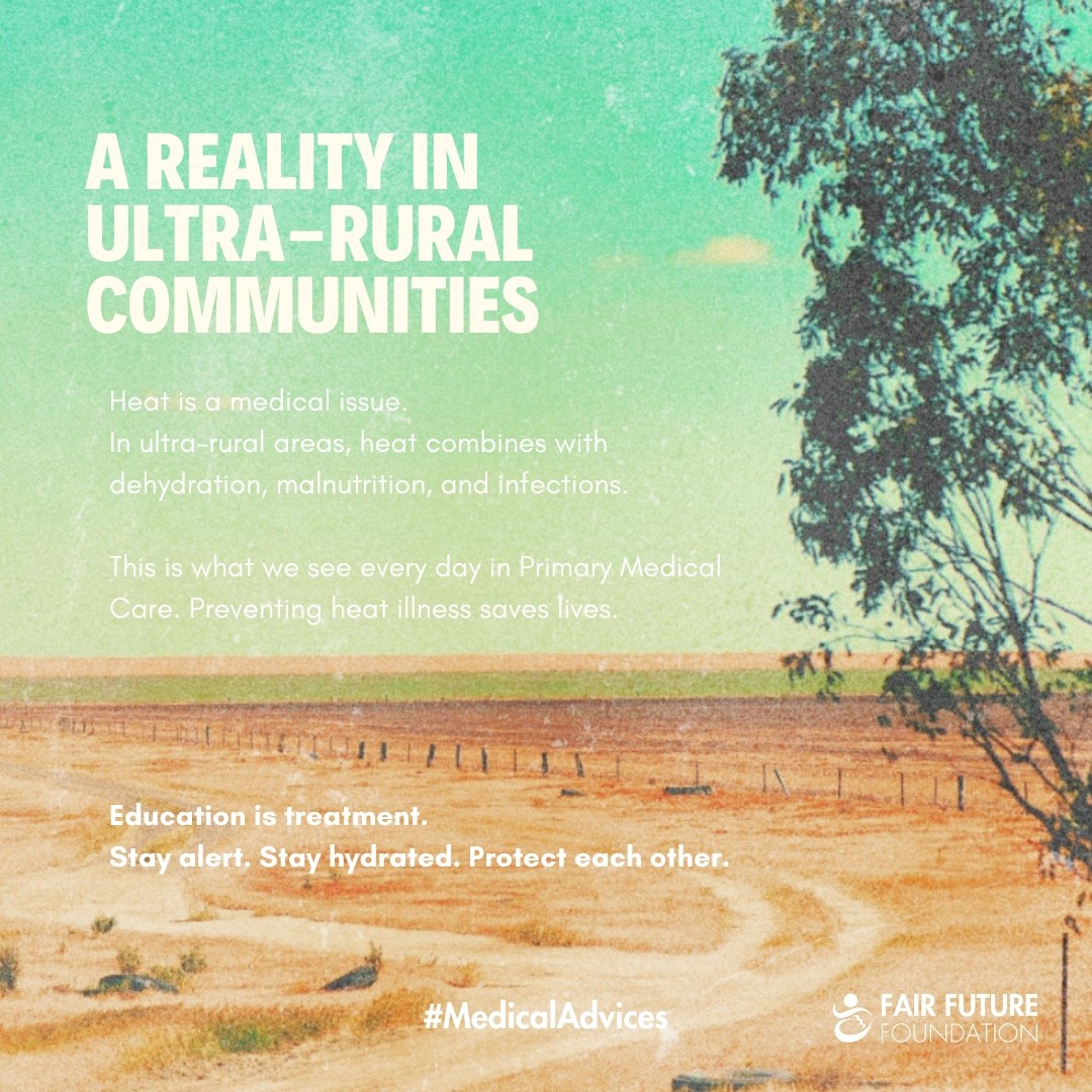 fairfuture's tweet image. Extreme heat is not natural.
It is the result of our actions.

Heat overloads the body, causing dehydration, confusion, and organ failure. Children, elderly people, pregnant women and workers are most at risk.

Climate change is already a health emergency.

#MedicalAdvices