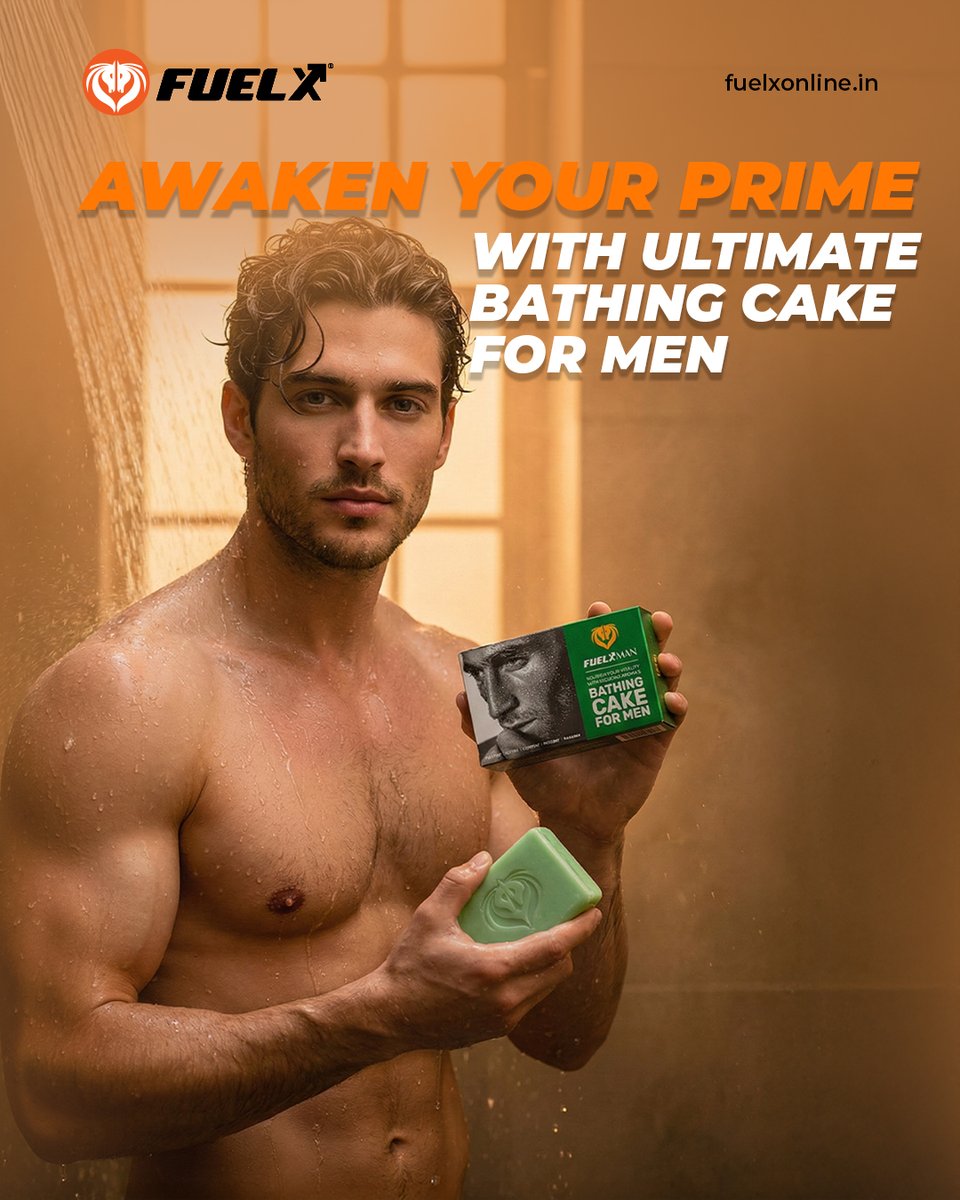 FuelxOnline's tweet image. Awaken your prime
The ultimate bathing cake for men who expect more.

#fuelx #mensgrooming #mencare #DailyRituals #premiumbath #strongmen #fresheveryday #upgradeyourroutine