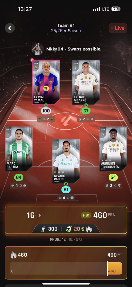 By far the best free-to-play Mode Sorare has ever created.

Im not a Sorare Cheerleader at all, but you gotta give credit👏🏼

Please <a href="/Sorare/">Sorare</a> . Keep improving this mode the potential is crazy