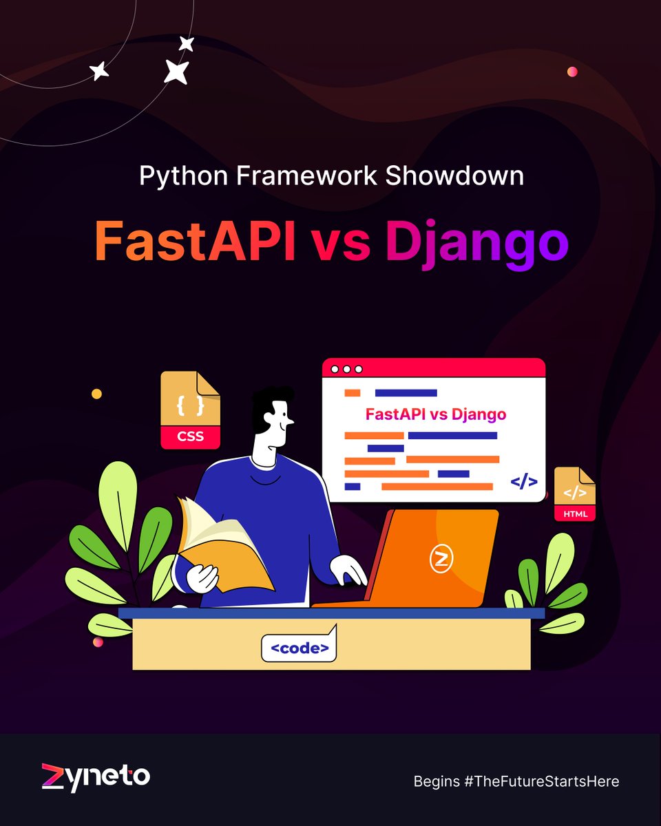 zyneto's tweet image. FastAPI vs Django 
Django for full-stack, production-ready applications 
FastAPI for high-performance, async APIs 

#fastapi #django  #pythondev #zyneto #zynetotech #backend
#apis #devcommunity #techtwitter #programmingfundamentals