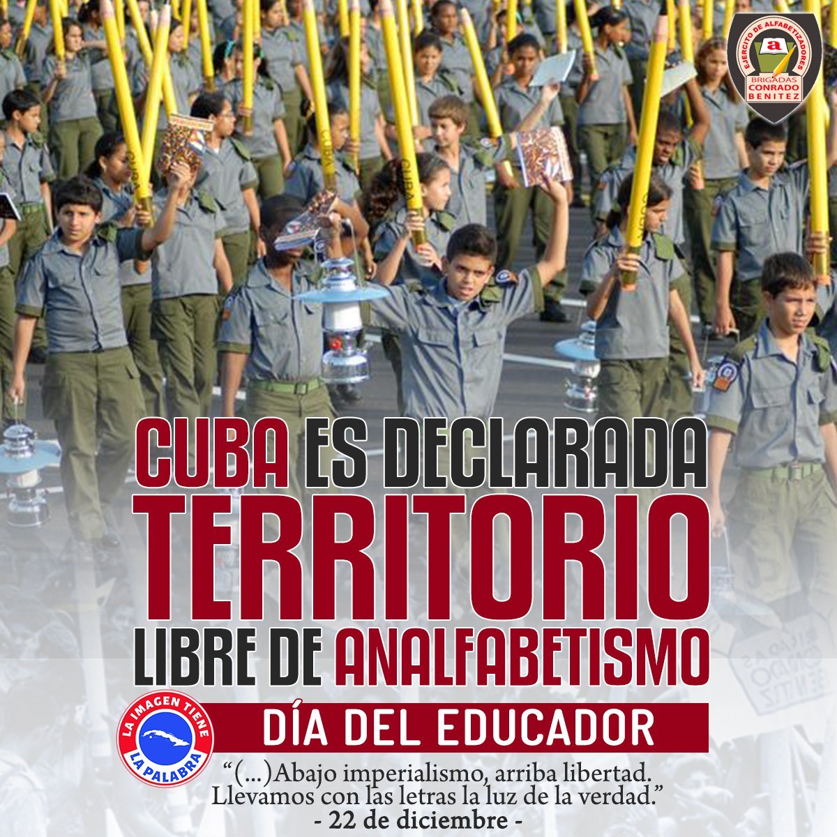 De las obras más humanas de la Revolución cubana fue la Campaña de Alfabetización. Fidel soñó con un pueblo educado y así fue. 
La historia lo demostró. 

#Cuba