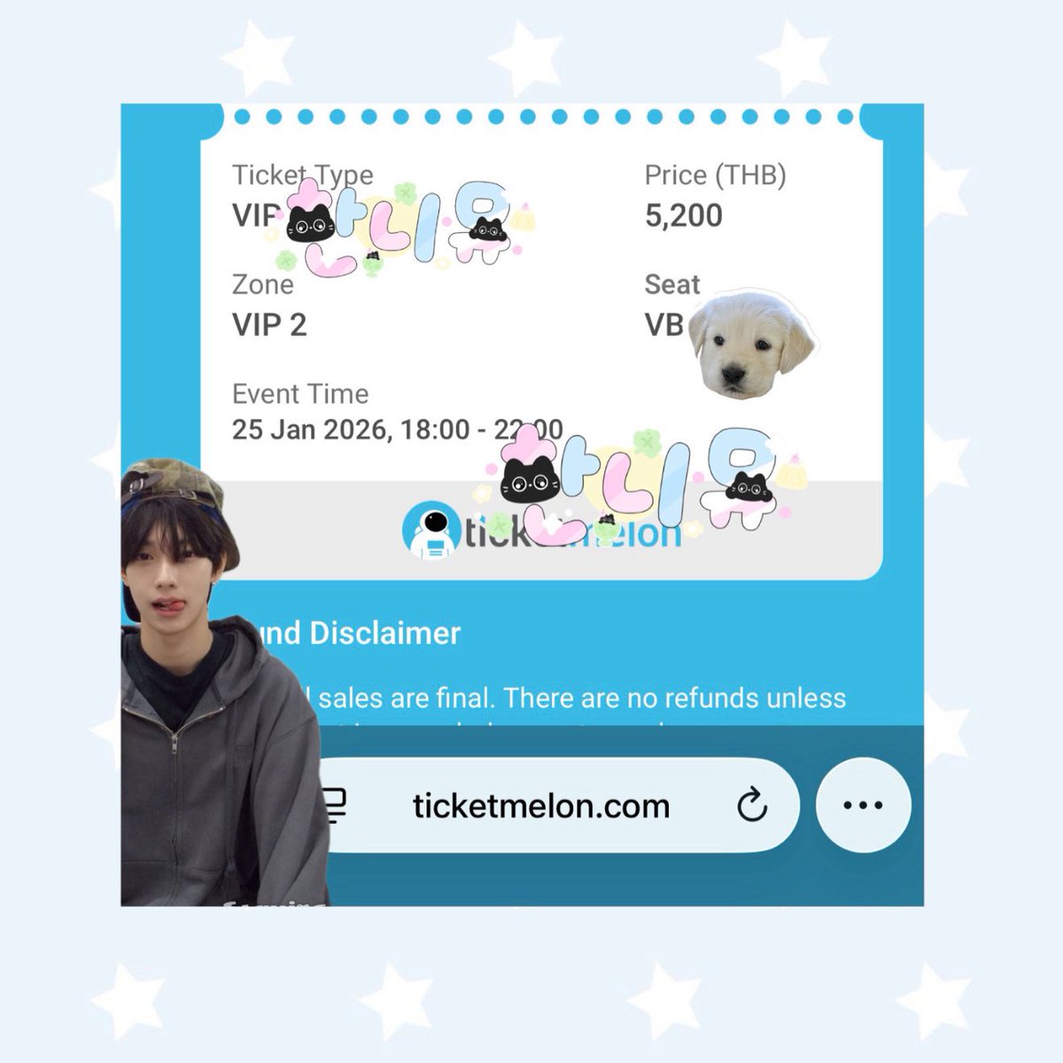treasurem3milk's tweet photo. รีวิวกดบัตรริบอู คุณเขาบริการดีมากตั้งแต่ก่อนกดถึงวันกด ทักมาอัพเดทตลอดไม่เคยเจอร้านไหน น่ารักขนาดนี้ ㅠㅠ ร้านไฟว้ vip แถว2มาให้ในขณะที่เว็บล่มก็กลับมาได้ กดได้ภายใน1 นาที555  ( ถามเยอะก็ไม่วีนเลย แนะนำให้อย่างดีทุกอย่าง ) จะกลับมาใช้บริการอีกแน่นอนค่ะ🙇🏻‍♀️#ticketBHs #BBxx2MTรีวิว https://t.co/AlIe9gdk54