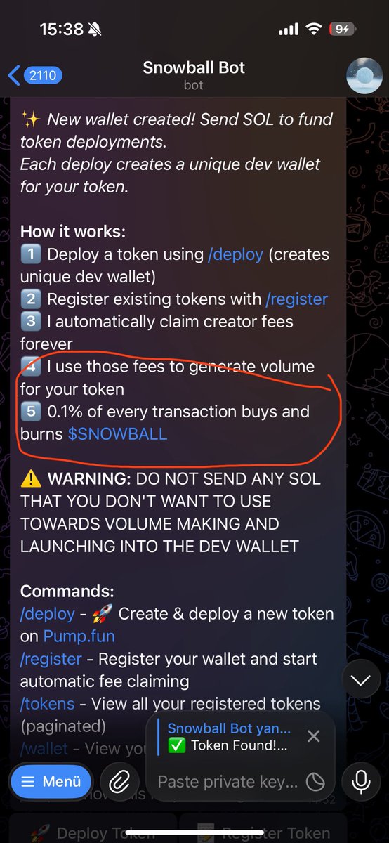 Already snowball buy and burns other tokens imitation and scam