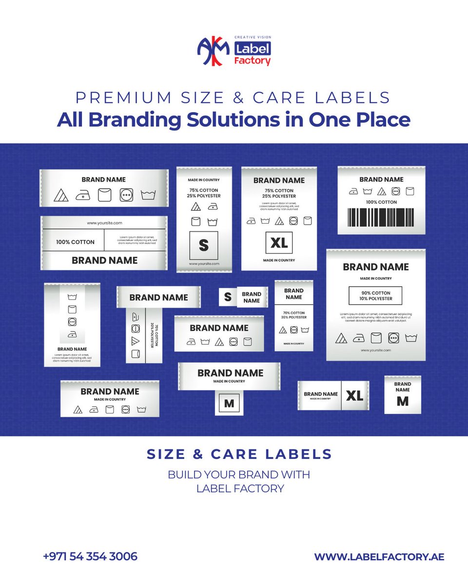 creativ43583649's tweet image. Small labels. Big brand impact.
Build your brand with premium Size &amp;amp; Care Labels made to last.

#SizeAndCareLabels #LabelFactory #GarmentLabels #BrandIdentity #clothingbrand #fashionbranding #customlabels #premiumlabels #uaemanufacturing