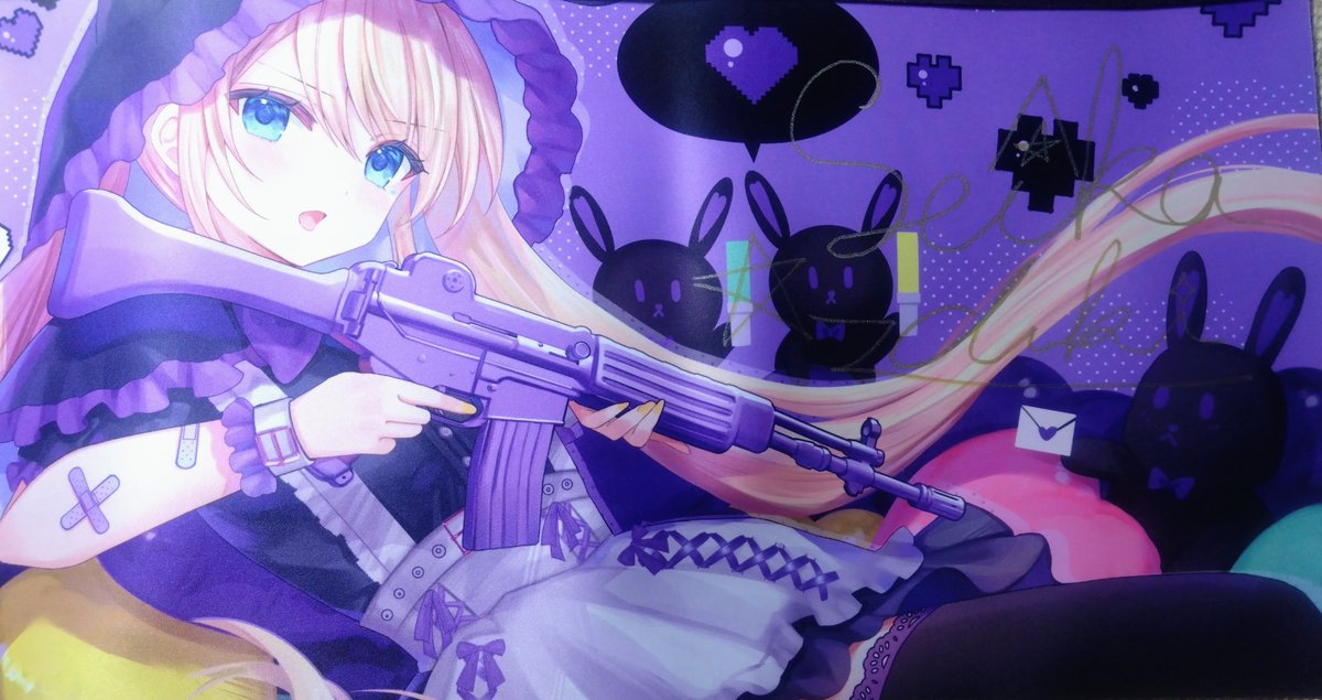 【直筆サイン入り】希望の天使アヴァシン プレイマット 再入荷】てんしちゃん | amii. プレイマット | amii project