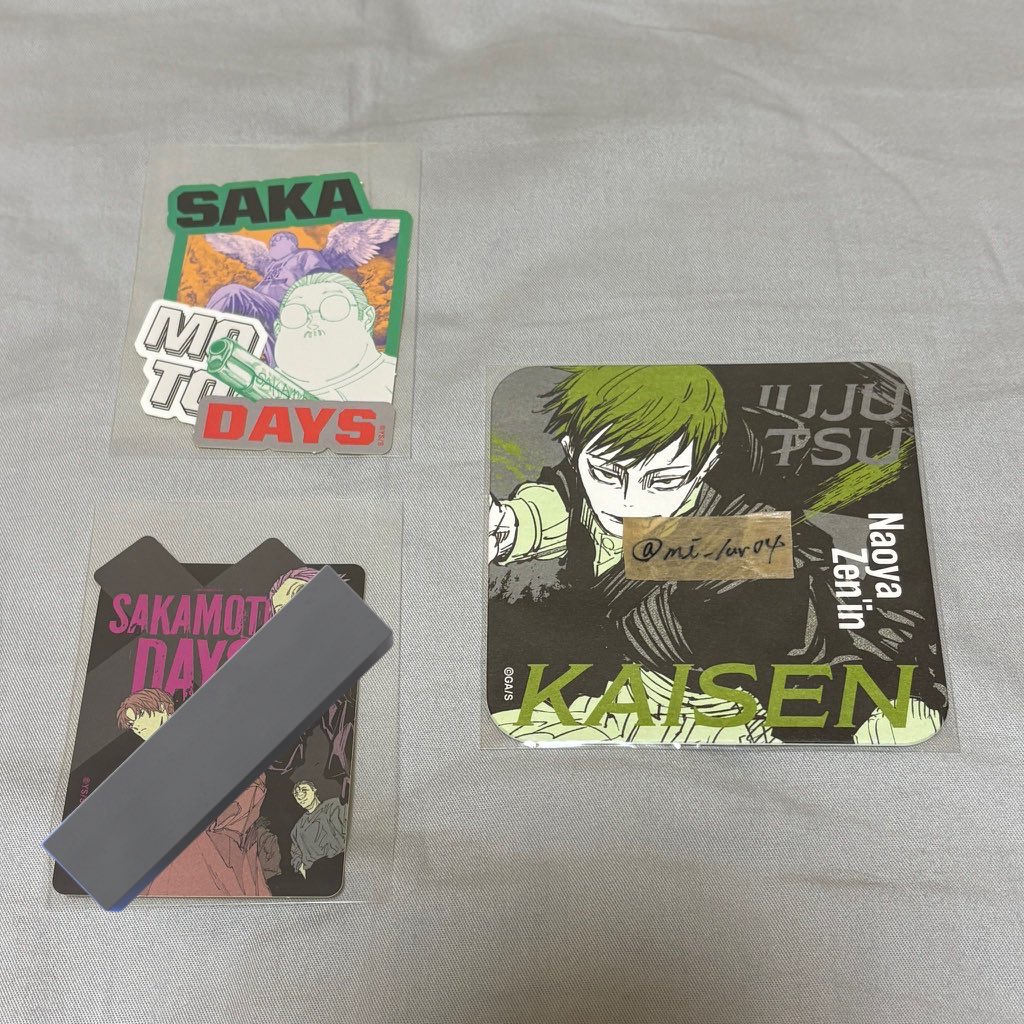 mi_luv04's tweet photo. 【交換 譲渡】 
SAKAMOTO DAYS サカモトデイズ サカデイ ジャンプフェスタ JF ダイカットステッカー 

譲）坂本

求） スラー(有月憬)orリオン 
or〜440円＋送料

〇郵送
〇同額程度であれば異種🙆‍♀️

ピンポイントで難しいかと思いますが、検索からでもお気軽にお声掛け下さいませ🍀 https://t.co/joYV7WyTej