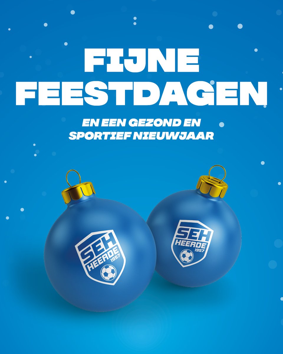 💙🤍Het bestuur van SEH wenst iedereen hele fijne kerstdagen en een gezond en sportief 2026 toe. 

We hopen jullie te ontmoeten tijdens de nieuwjaarsreceptie op zaterdag 3 januari om 15.00 uur. Alle leden zijn welkom!

#winterstop #feestdagen #kerst #oudennieuw #wijzijnseh