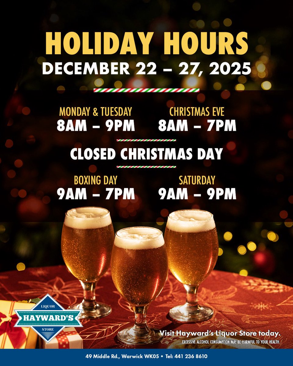 HOLIDAY HOURS #HaywardsLiquorStore #EnjoyResponsibly
