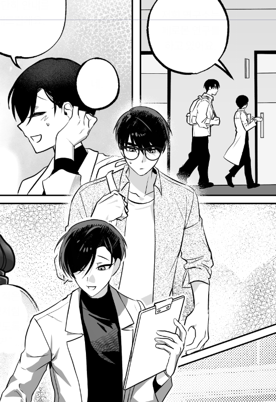 요즘 그림을 너무 안올려서//
오알온에 나올 오메가버스 합동지 작업중입니다..🥹