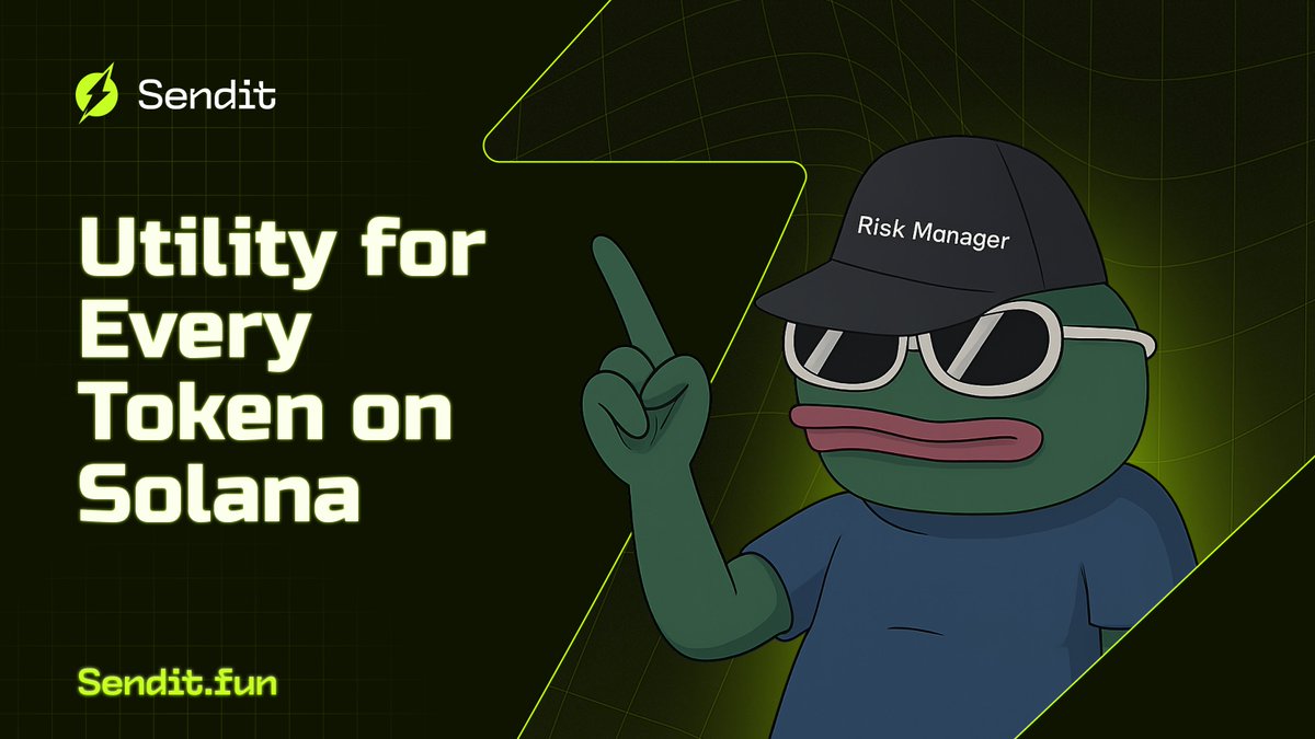 senditfun's tweet image. ICYMI: Your tokens don’t have to sit idle on Solana.

→ Borrow SOL against your tokens without selling
→ Long up to 3x
→ Supply SOL to deepen liquidity and farm yield

Put your assets to work with Sendit.
sendit.fun