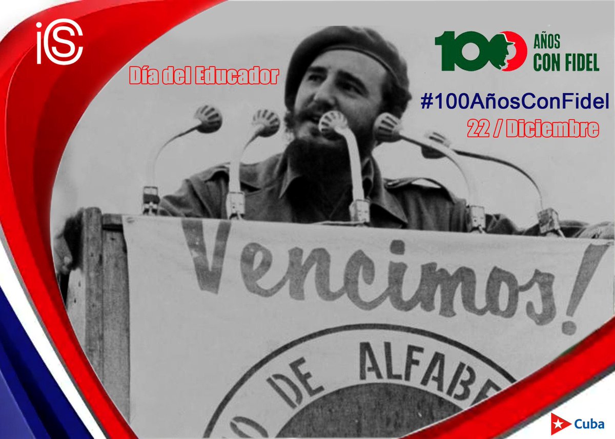 ✊El 22 de diciembre de 1961, a menos de dos años del triunfo revolucionario, #Cuba 🇨🇺 se declaraba libre de analfabetismo tras concluir una de las batallas populares más hermosas y sacrificadas de la Revolución: la campaña de alfabetización, liderada por Fidel Castro