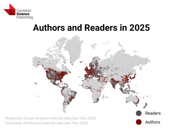 cdnsciencepub's tweet image. This year, more than 10,000 authors trusted us to share their research. From new journals and expanded editorial boards to updated author guidelines, data sharing options, and much more, 2025 was all about helping science thrive. Read more on our blog ▶️ ow.ly/6CQp50XKvWJ…