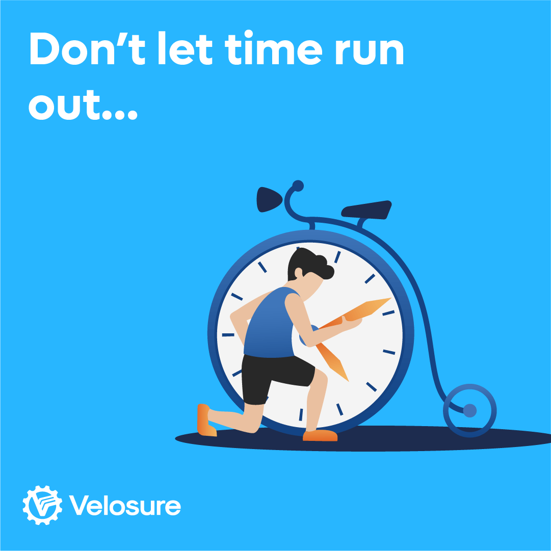 Don’t let time run out…

Black Friday sale is still running, get 10% off Velosure insurance!
✔️ Trusted by UK cyclists
✔️ Quick online quotes
✔️ Easy claims process

loom.ly/inW4Y7k
#BlackFridaySale #BikeCover #Velosure #CyclistSavings
