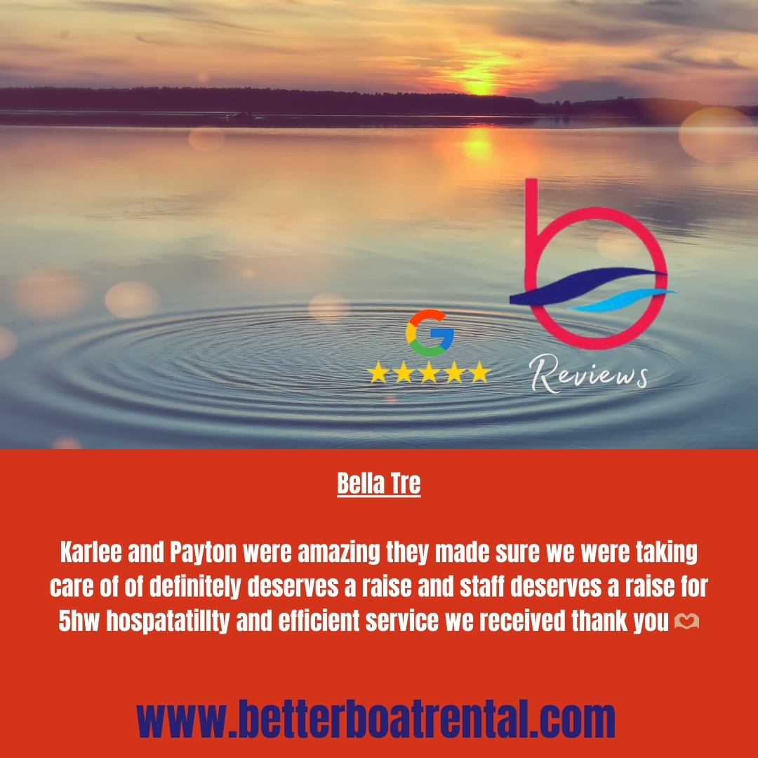 BetterBoatingLM's tweet image. Thank you for your kind review. We appreciate you. Your 5-star reviews mean the world to us!

#betterboating #betterboatrental #bestlakemurrayboatrental #lakemurray #lakemurraysc #lakelife