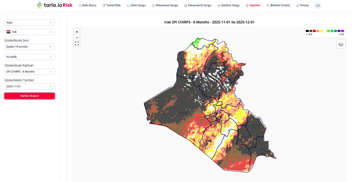 🇮🇶 Irak, son yıllarda gıda güvenliğini sağlamak amacıyla buğday üretimini artırarak üç yıl üst üste üretim fazlası vermiş ve bu alanda kendine yetebilme hedefine yaklaşmıştı. 

⚠️ Ancak bu kazanımlar, modern tarihin en kurak yılı ve Dicle ile Fırat nehirlerindeki rekor düzeyde
