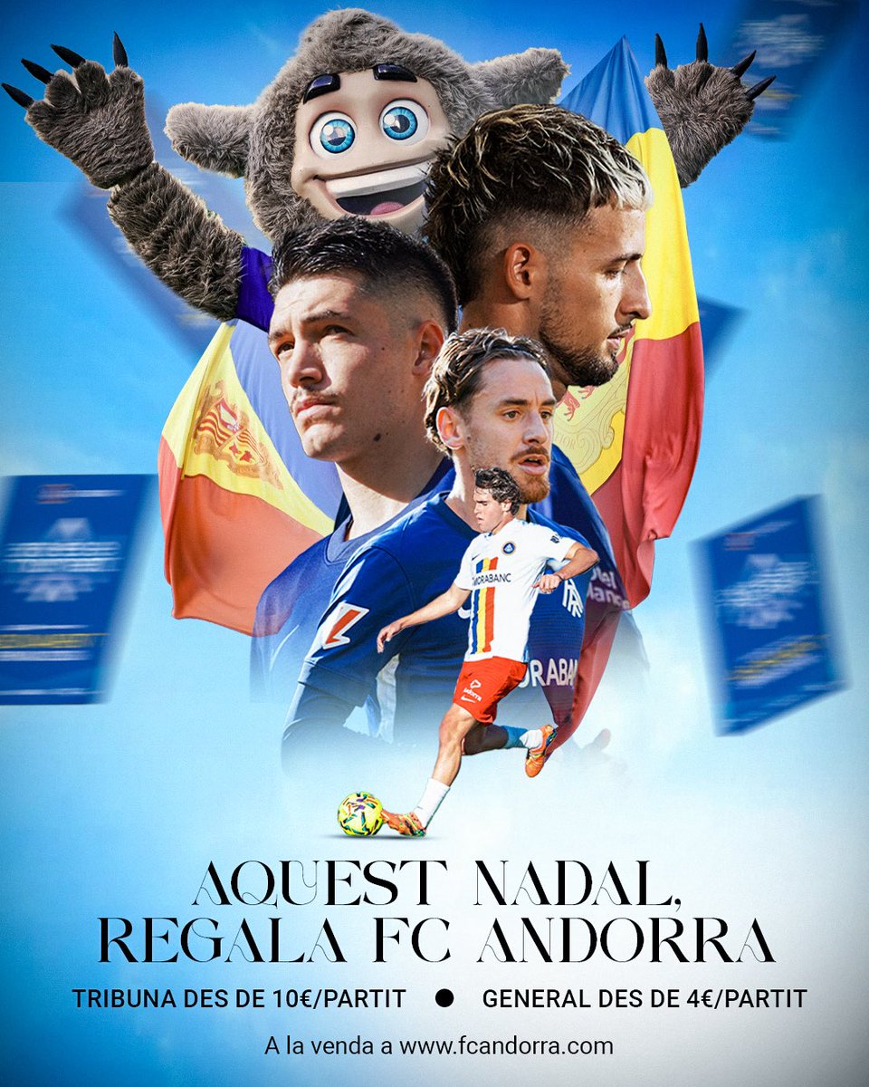 fcandorra's tweet image. 🆕 El @fcandorra presenta la 𝑪𝑨𝑴𝑷𝑨𝑵𝒀𝑨 𝑫’𝑨𝑩𝑶𝑵𝑨𝑻𝑺 𝑫𝑬 𝑴𝑰𝑻𝑱𝑨 𝑻𝑬𝑴𝑷𝑶𝑹𝑨𝑫𝑨 🫶🏻

❤️‍🔥 Impulsa l’equip i gaudeix dels 12 partits restants a un preu immillorable 

🔗 tickets.oneboxtds.com/abonadosfcando…