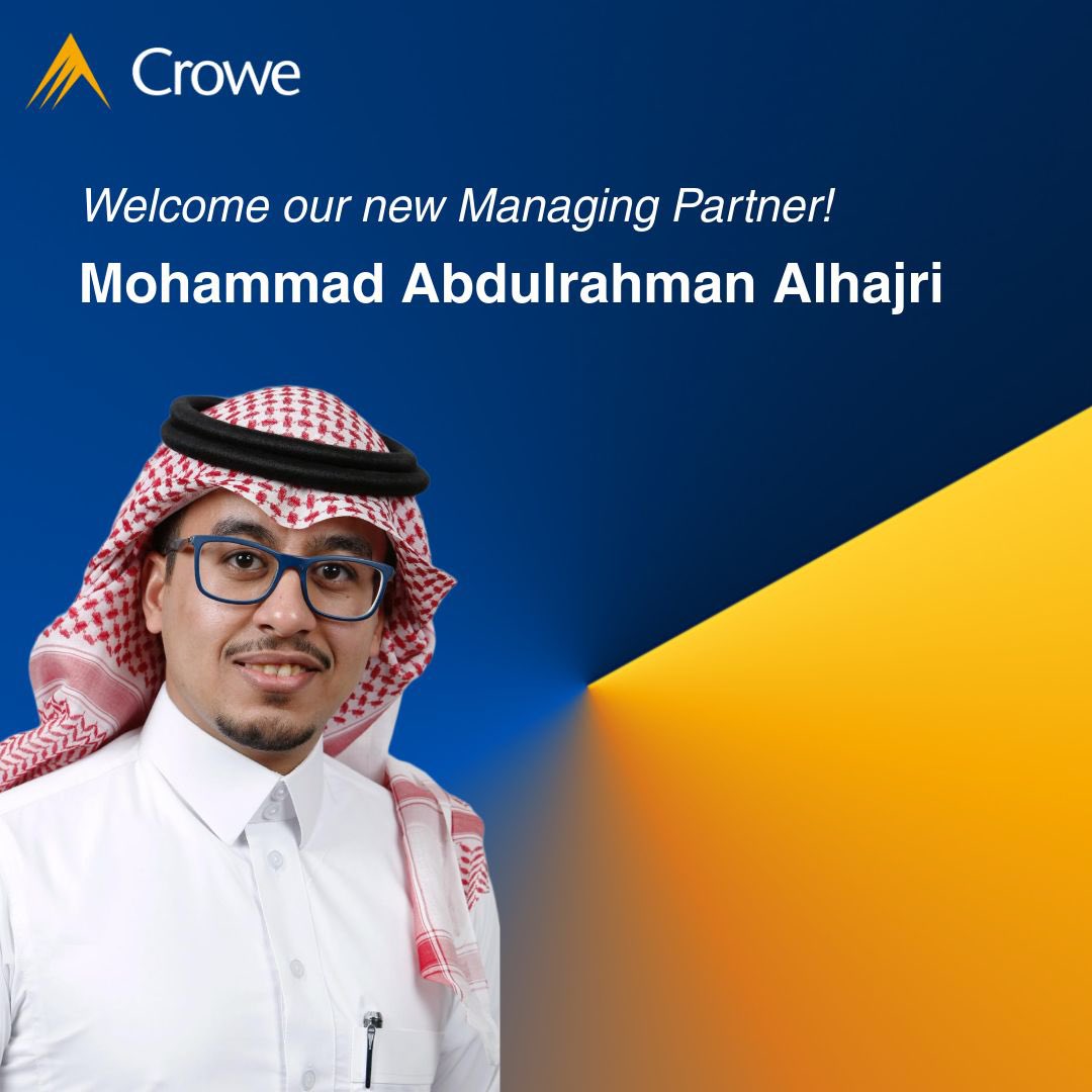 يسرّ شركة حلول كرو للاستشارات المهنية الإعلان عن انضمام الأستاذ محمد بن عبد الرحمن الهاجري شريكًا مديرًا لفرع المنطقة الشرقية (الخبر)، بخبرة تتجاوز 12 عامًا في الخدمات المهنية والقطاع الخاص.
#حلول_كرو #Crowe #قيادات #المنطقة_الشرقية #الخبر