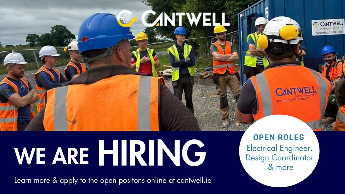 🌟 We Are Hiring! 🌟
Join our dynamic team at Cantwell! We are looking for dedicated professionals to fill roles including Electrical Engineer and Design Coordinator. 🔗 Learn more and apply at cantwell.ie