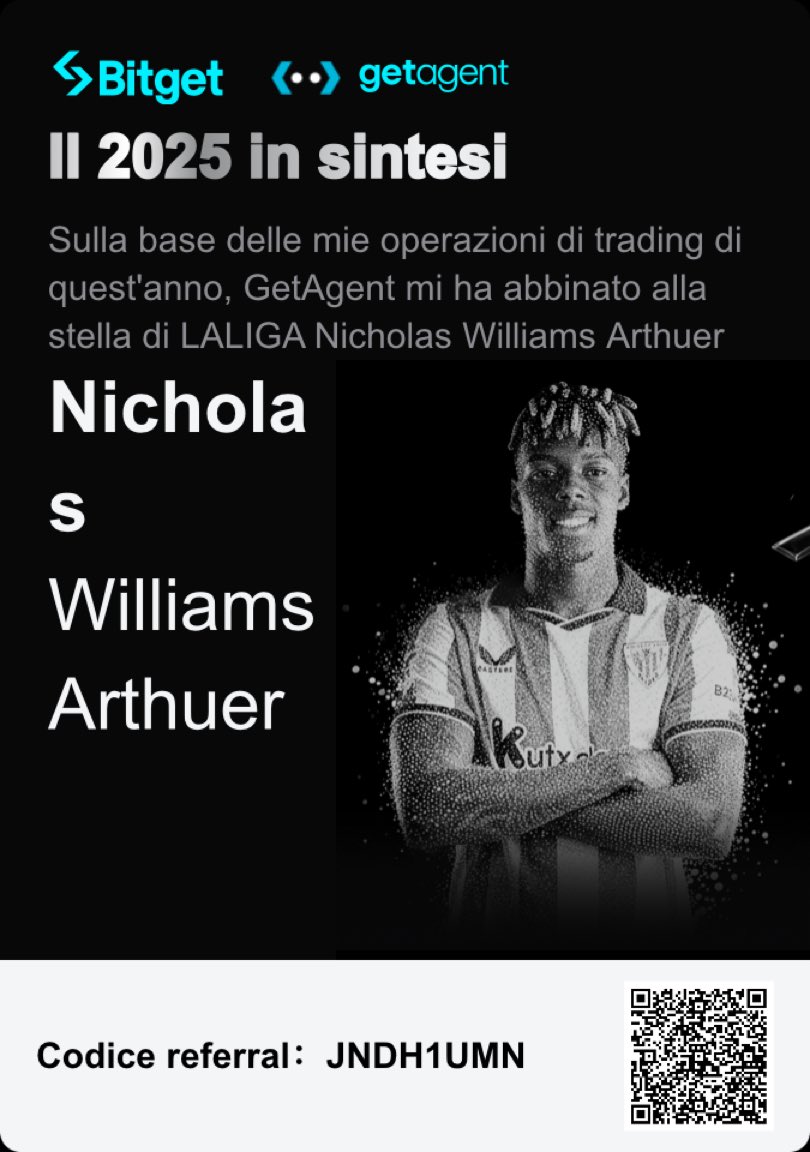 Sulla base delle mie operazioni di trading di quest'anno, GetAgent mi ha abbinato alla stella di LALIGA Nicholas Williams Arthuer
bitgetapps.com/it/activity-hu…