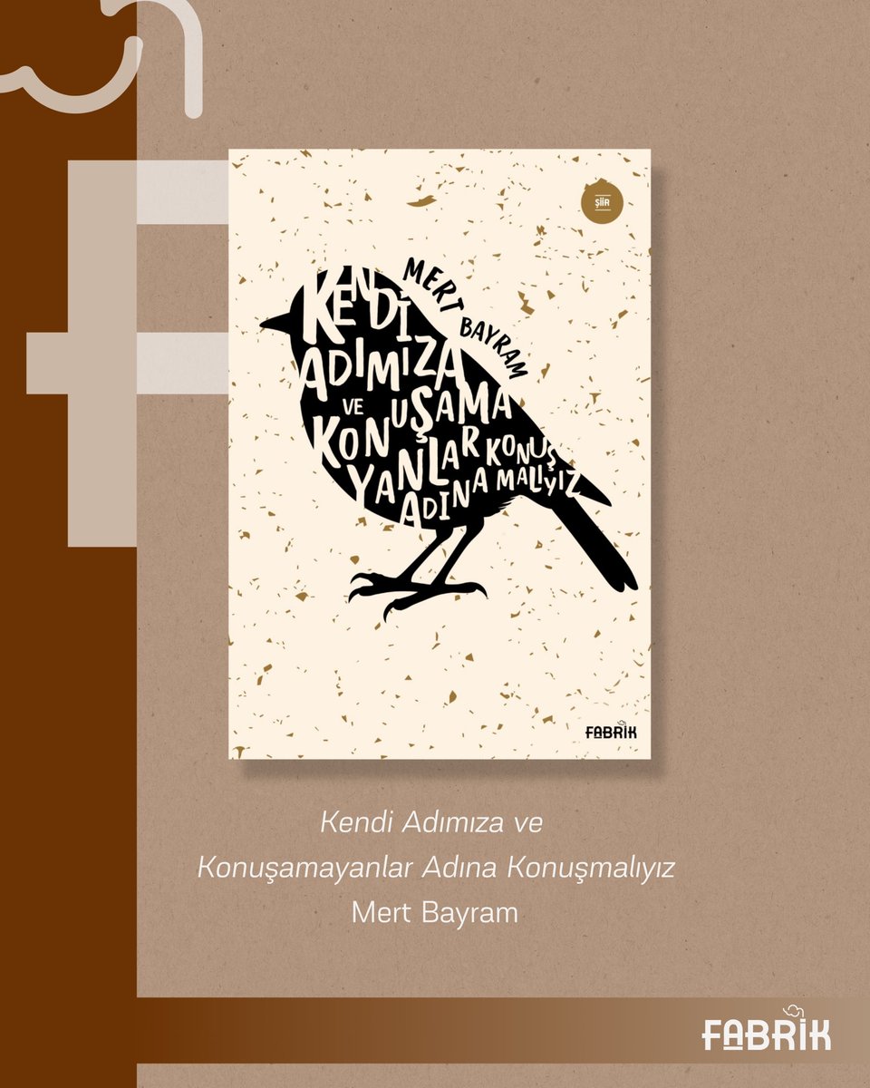 fabrikkitap's tweet photo. 2025’i Şiirin Sesiyle Kapatıyoruz 🌍✨

Yılın son kitapları hazır. 📚 Fabrik’ten, karşınızda! ✍🏼

🖋️ Mert Bayram
📖 “Kendi Adımıza ve Konuşamayanlar Adına Konuşmalıyız”

⚡️ RUHSATSIZ Şiir Serimize Yeni Bir Ses

🖋️ Oğuz Ertürk
📖 “Kokusu Çekilmiş Ceylan”

#YeniBirKumaş 🏭 https://t.co/M8kSwmLf9U