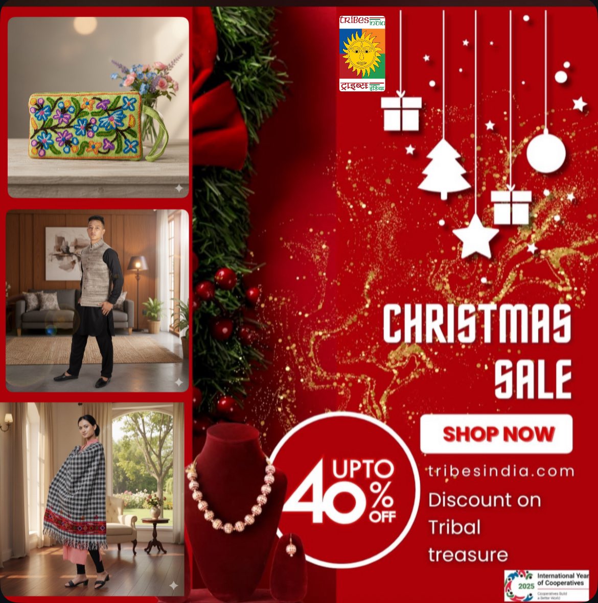 Why settle for mass-produced when you can give something with a soul? This Christmas, gift handcrafted treasures that tell a story.
Up to 40% OFF at the Tribes India Christmas Sale.
🗓️20–31 Dec 2025
Shop now: tribesindia.com / bit.ly/4qfPwfg
<a href="/tribesindia/">TRIBES INDIA</a>