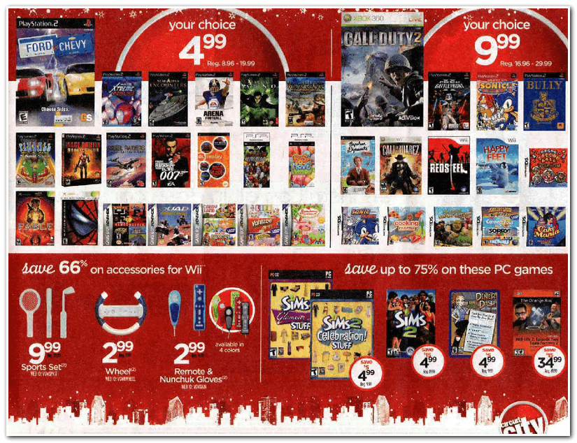 VideoGameHstry's tweet image. Circuit City video game Christmas deals in 2007