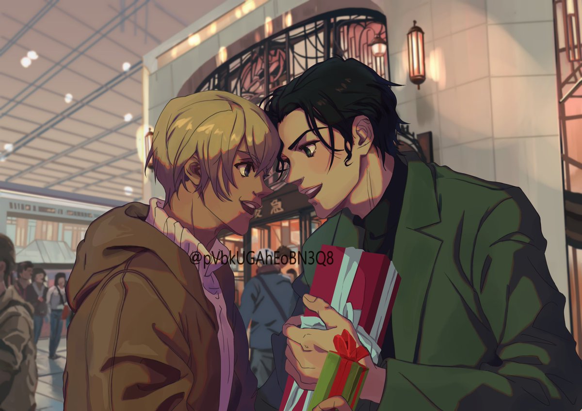 梅田阪急の赤井秀一と降谷零💖 🎄Happy Christmas🎅 #art