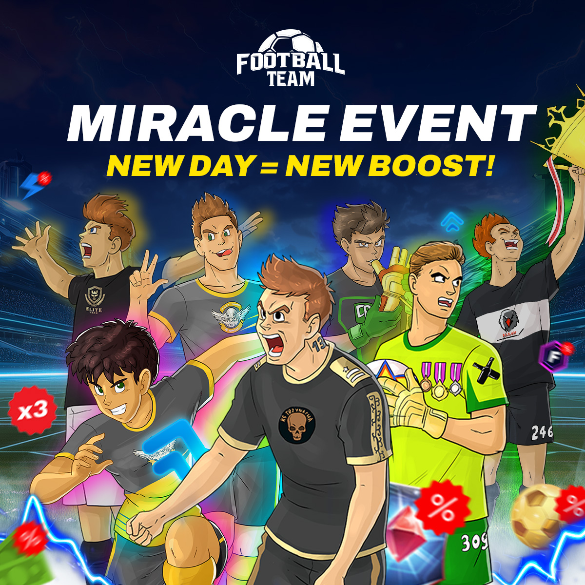 Footballteam_PL's tweet image. One day. One event. Maximum holiday benefits. 🎄

The holidays are bringing something extra special to FootballTeam! For the first time ever, we’re celebrating with seven minor events in one single week - one festive boost for each day, all picked from the bonuses players loved