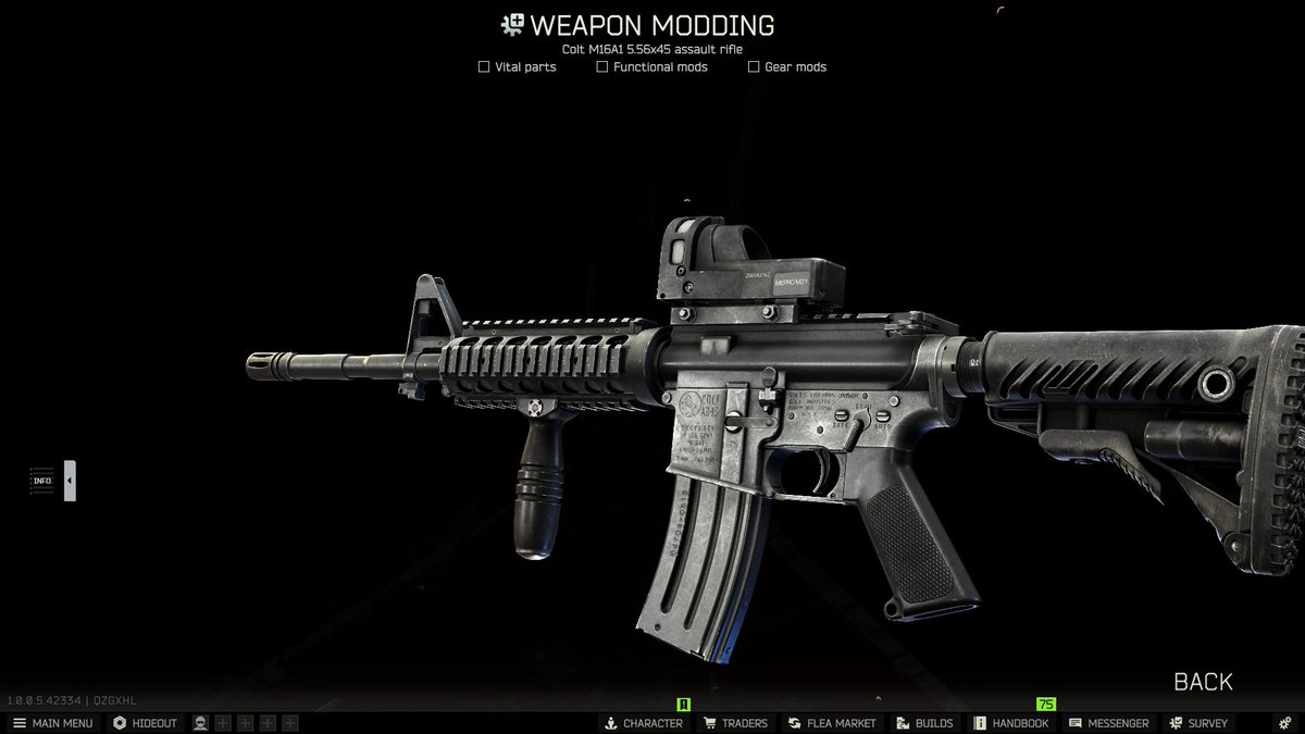 cd8histocomplex's tweet image. #EscapeFromTarkov IDF carbine with M16A1 lower. Not the most authentic but it seems to be the one of the modern ones in service.