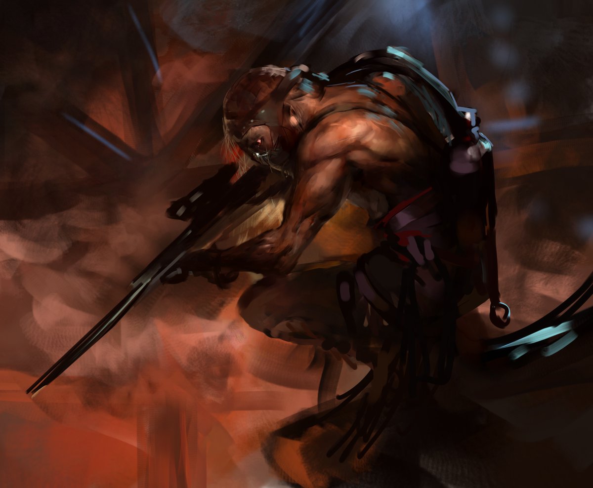 Quick sketch from yesterday that I decided to develop a bit today. Pretty fun, I should finish it.